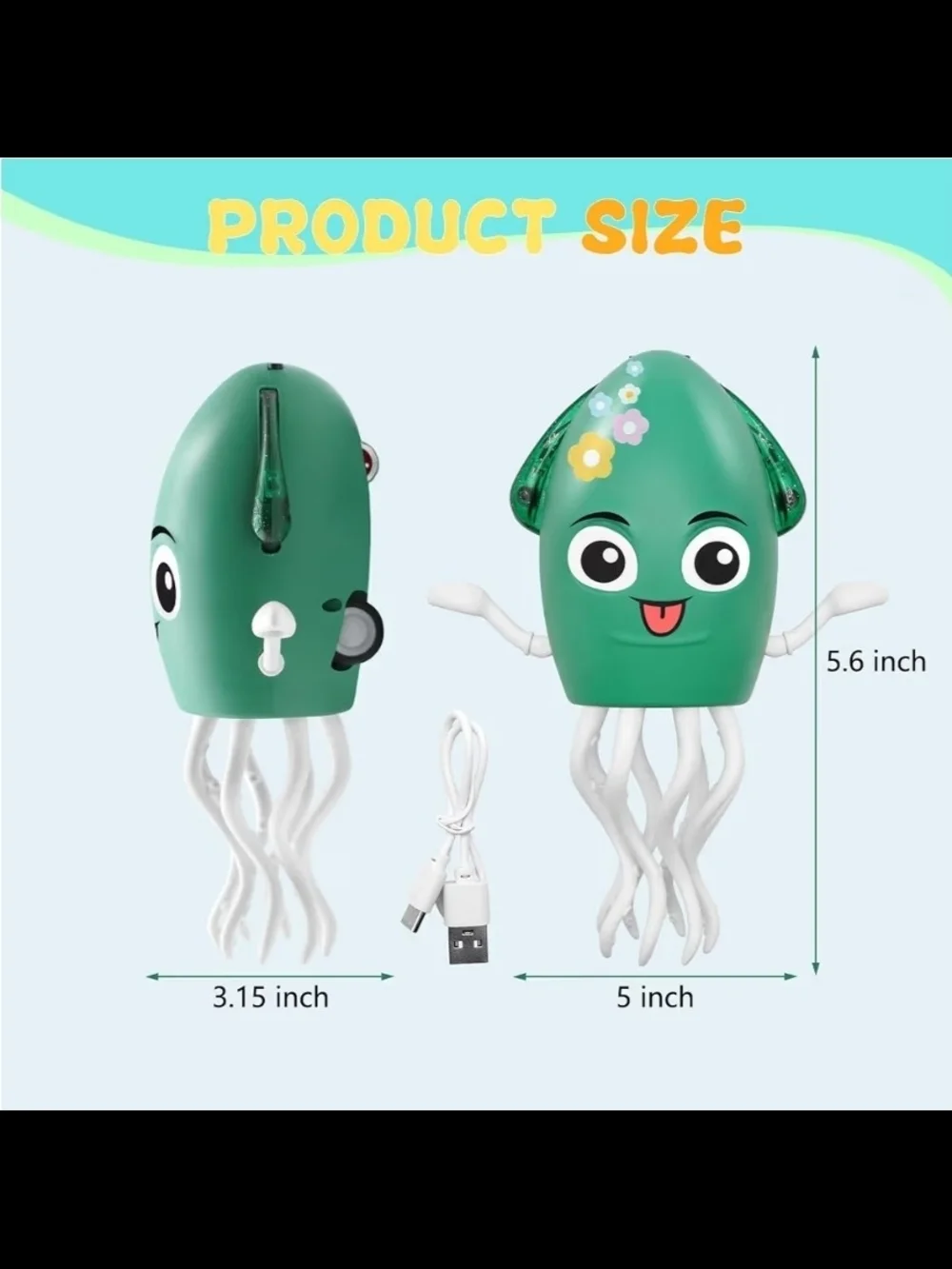 Pink Electric Dancing Squid Octopus Toy with Music with Auto Obstacle Avoidance
